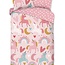 Flanel kinderdekbedovertrek Unicorn pink - 140x220  + 60x70 cm