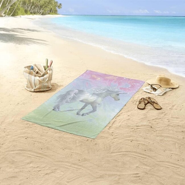 Strandlaken Unicorn - 75x150 cm