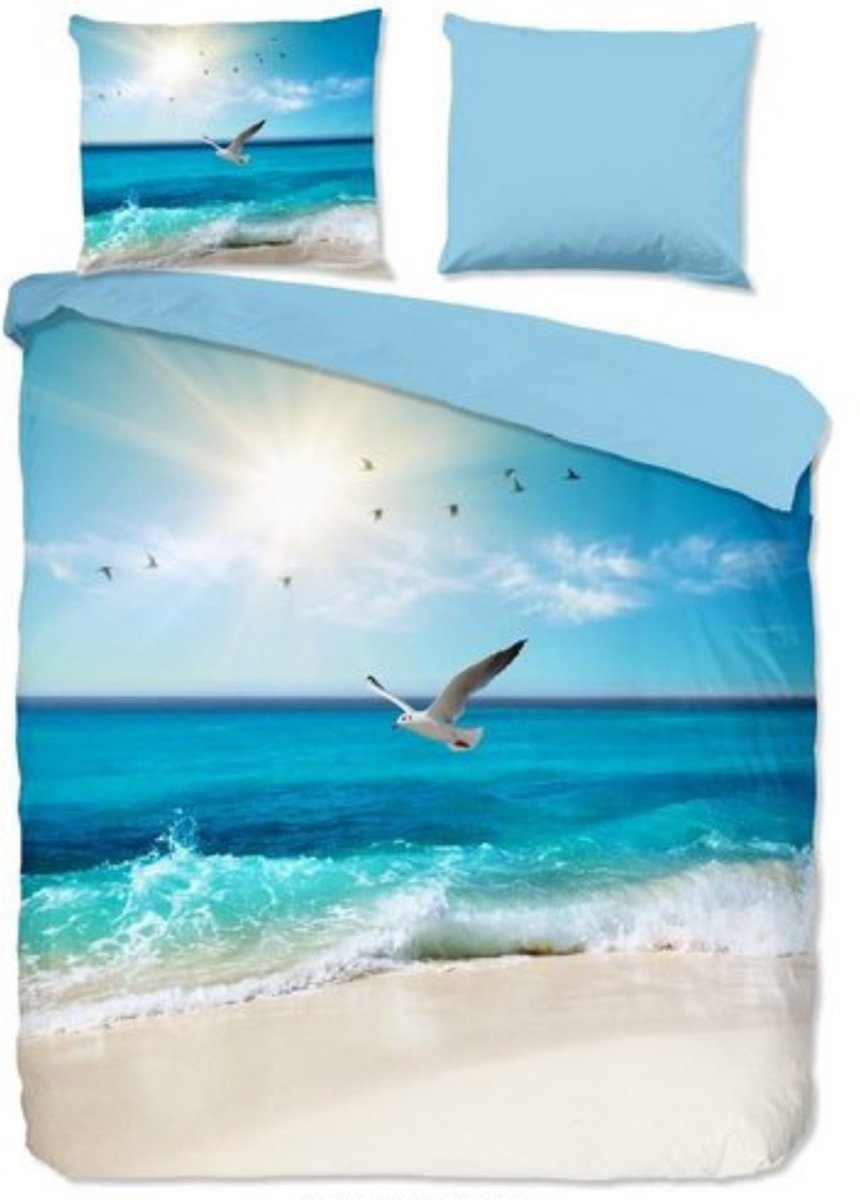 Good Morning dekbedovertrek Sealife - katoen - 2-persoons (200x220 + 2st 60x70cm)