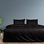 Hotelstreep dekbedovertrek - zwart - katoen satijn