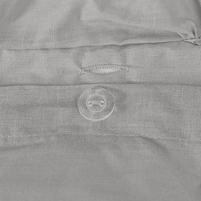 Polykatoen dekbedovertrek Roched grijs - 1-persoons 135x200 + 50x75cm