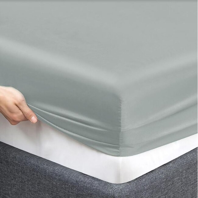 Glans satijn hoeslaken - 180x200 cm