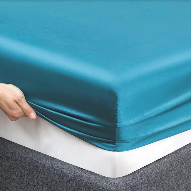 Glans satijn hoeslaken - 180x200 cm