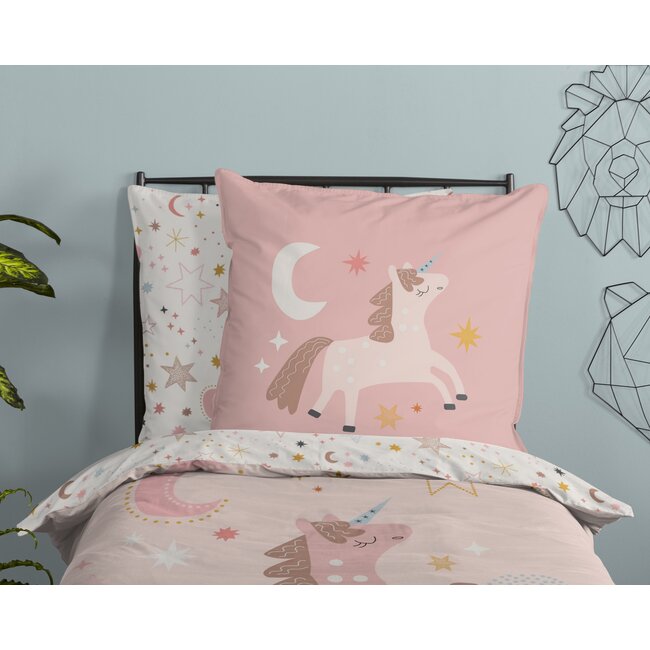 Kinderdekbedovertrek Unicorn  - microvezel - 140x220 + 60x70 cm