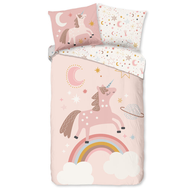 Kinderdekbedovertrek Unicorn  - microvezel - 140x220 + 60x70 cm