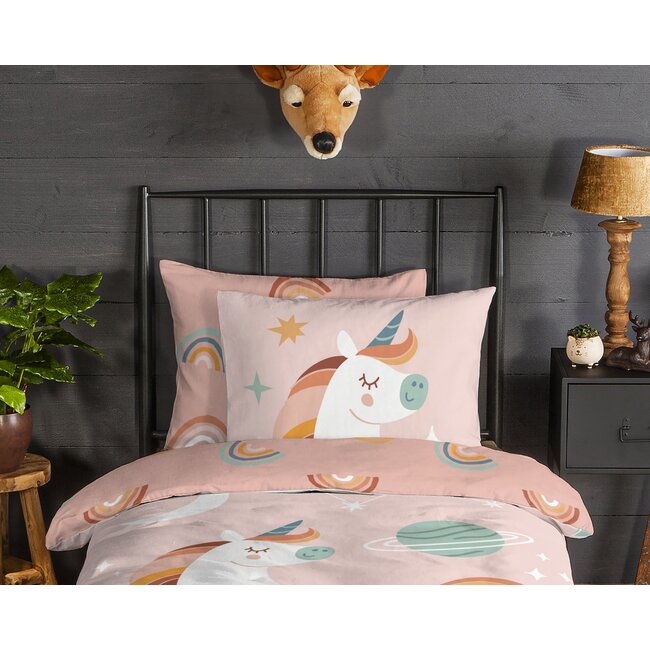 Flanel kinderdekbedovertrek Unidance - 140x220  + 60x70 cm