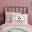 Katoen kinderdekbedovertrek uil roze - 140x220 + 60x70 cm