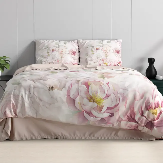 Katoen satijn dekbedovertrek Minzy