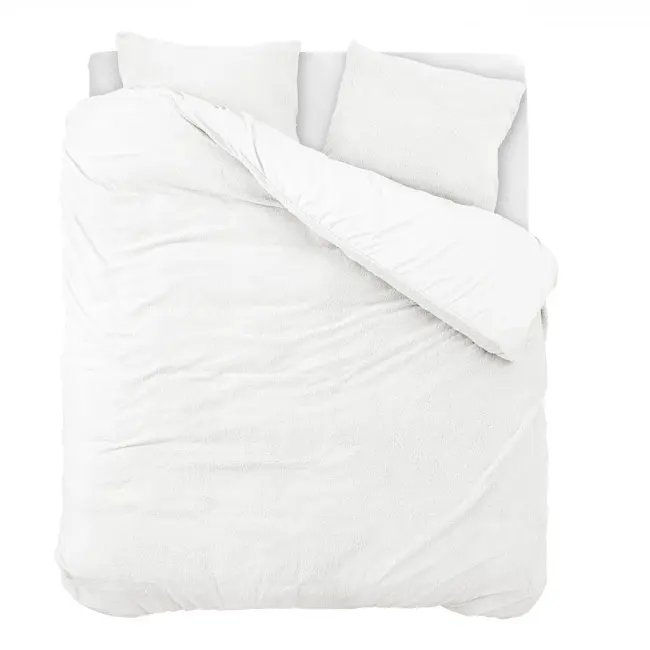 Teddy dekbedovertrek onderkant microvezel - wit