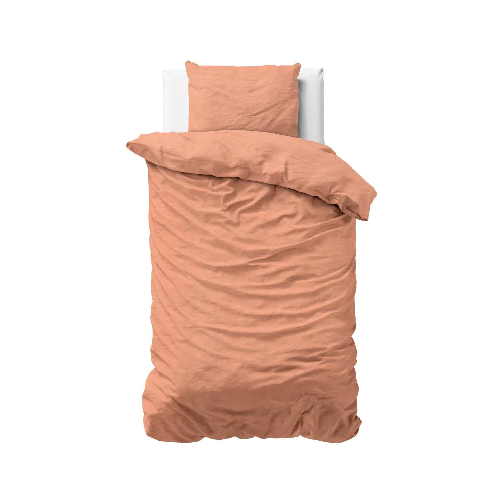 ZENsation dekbedovertrek Stone washed salmon pink - microvezel
