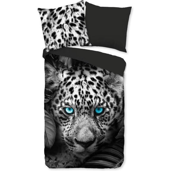 Microvezel dekbedovertrek Panther blue eyes