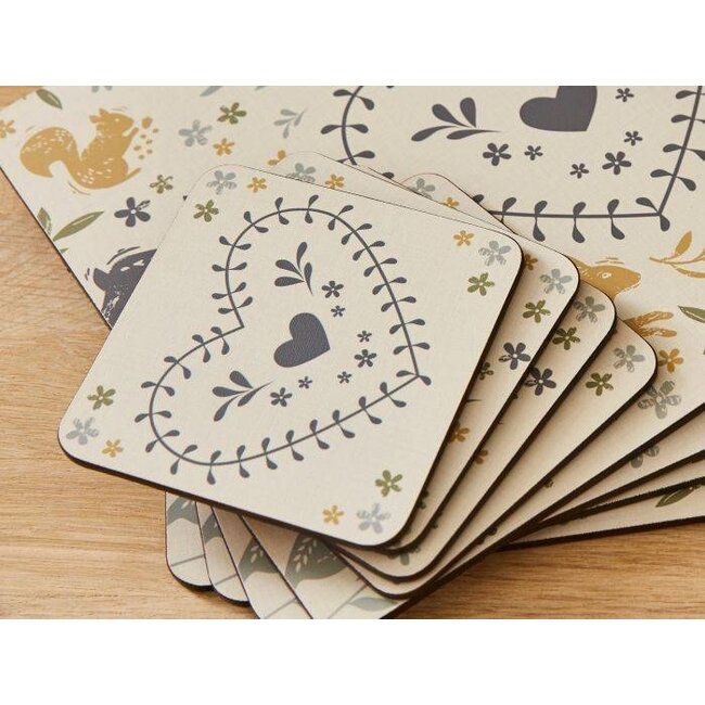 Onderzetters (Per 4 st) Woodland