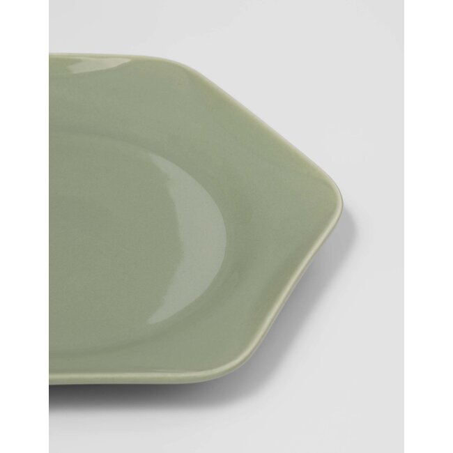 Essenza Sculpture gebaksbord - Stone green