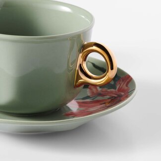 Essenza Essenza Galerij koffiekop & schotel - Groen