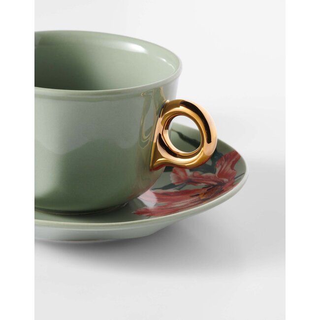 Essenza Galerij koffiekop & schotel - Groen