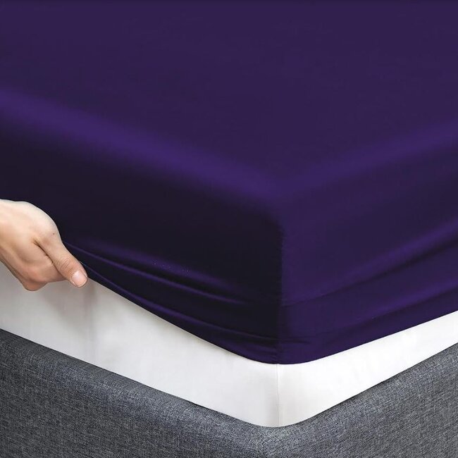 Glans satijn hoeslaken - 160x200 cm