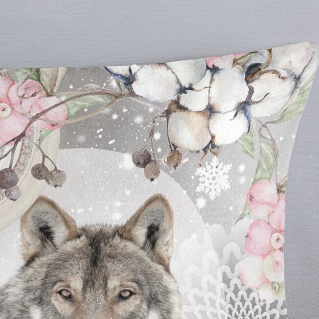 Flanel dekbedovertrek Isaci wolf