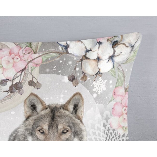 Flanel dekbedovertrek Isaci wolf