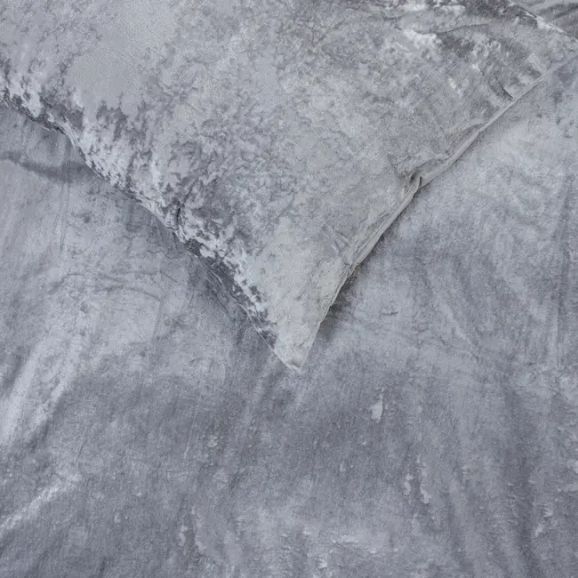 Velvet dekbedovertrek crystal - grijs