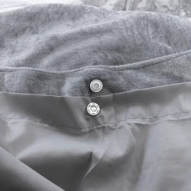 Velvet dekbedovertrek crystal - grijs