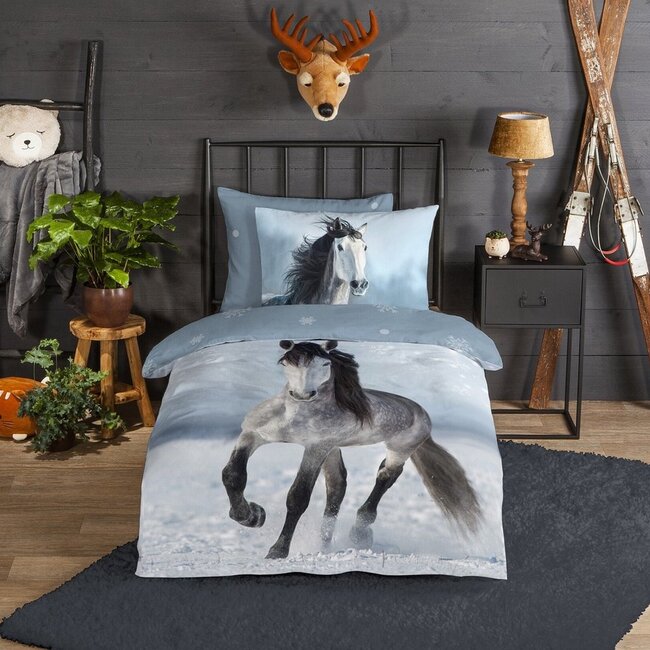 Flanel kinderdekbedovertrek Dreamer - 140x220 + 60x70 cm