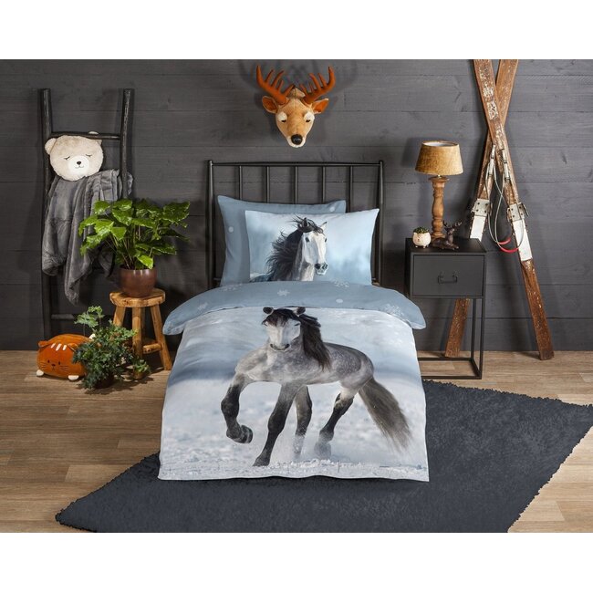 Flanel kinderdekbedovertrek Dreamer - 140x220 + 60x70 cm