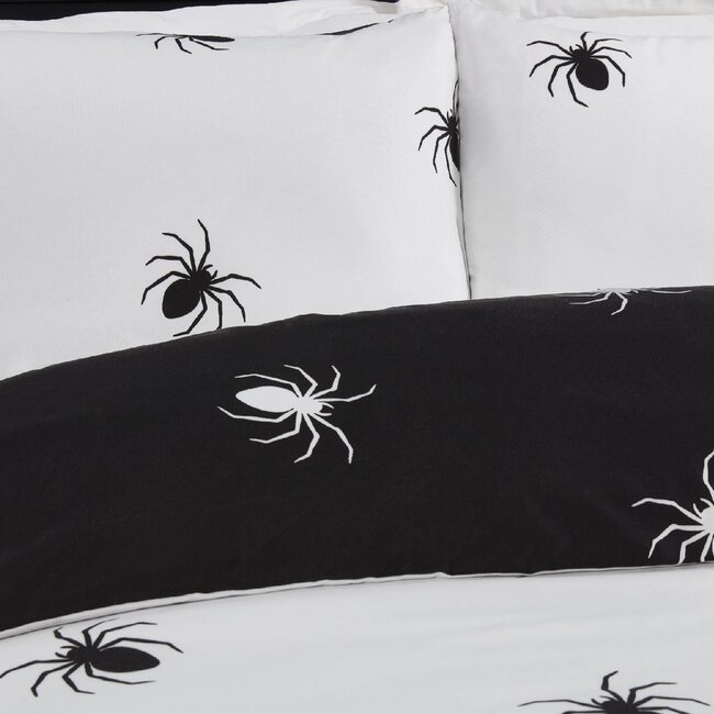 Microvezel dekbedovertrek Black spider