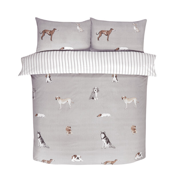 Microvezel  dekbedovertrek Paws & Tails