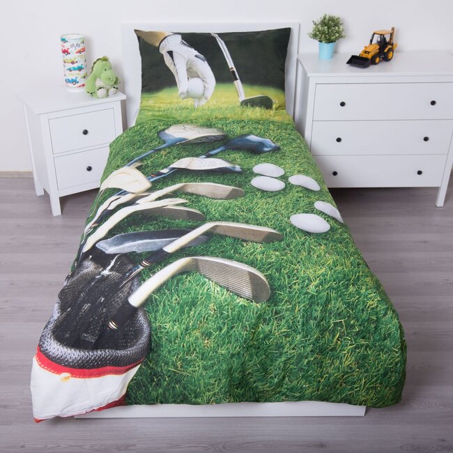 Katoen kinderdekbedovertrek golf - 140x200 cm