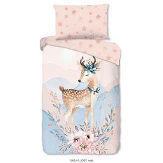 Good Morning Flanel dekbedovertrek Josy - eenpersoons