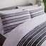 Polykatoen dekbedovertrek Texture stripe grijs - 1-persoons (135x200 + 50x75cm)