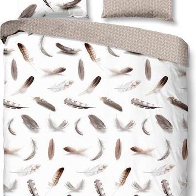 Flanel dekbedovertrek Feathers