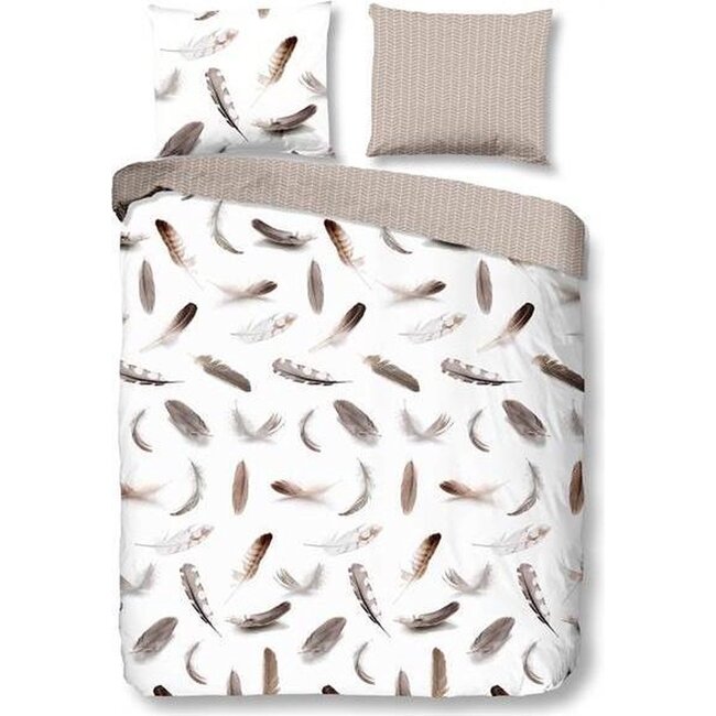 Flanel dekbedovertrek Feathers