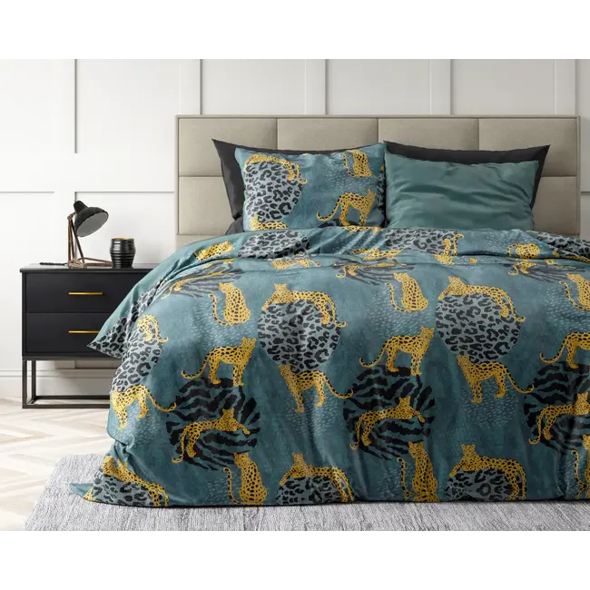 Velvet dekbedovertrek Luipaard Axel - 2-persoons (200x220 + 2st. 60x70cm)