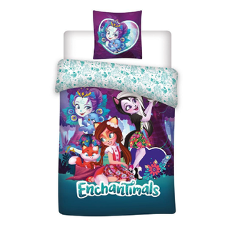 Disney & Licentie Enchantimals dekbedovertrek - microvezel - 140x200 cm