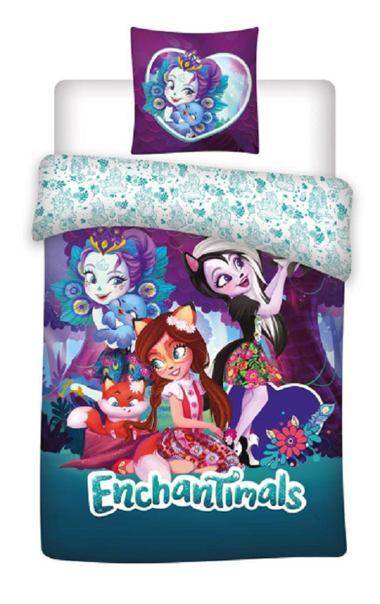 Dekbedovertrek Enchantimals - microvezel - 140x200 + 65x65 cm