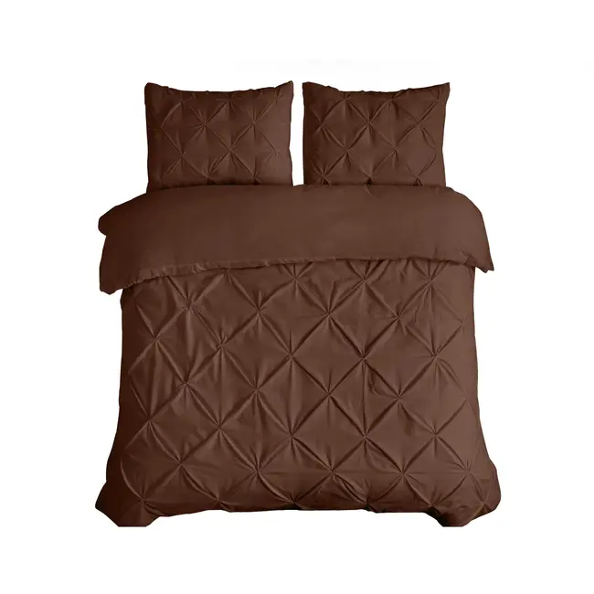 Katoen dekbedovertrek Salvador - bruin