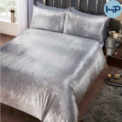 Belle Maison dekbedovertrek Tiffany zilver Velvet