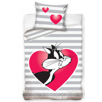 Disney & Licentie Penelope Pussycat &  Pepe Le Pew  dekbedovertrek - eenpersoons