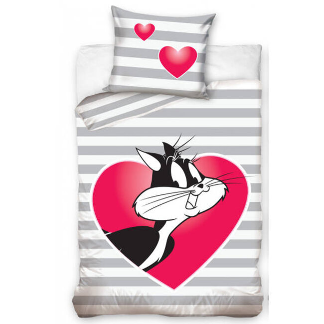 Penelope Pussycat &  Pepe Le Pew  dekbedovertrek - 140x200 cm