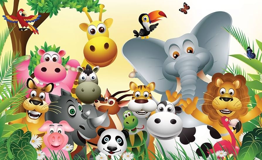 Dekbedovertrek jungle / safari dieren