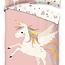 Katoen kinderdekbedovertrek Unicorn - 140x220  + 60x70 cm
