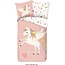 Katoen kinderdekbedovertrek Unicorn - 140x220  + 60x70 cm