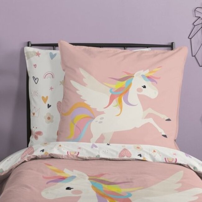 Katoen kinderdekbedovertrek Unicorn - 140x220  + 60x70 cm