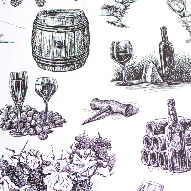 Katoen dekbedovertrek wijn - 140x200 + 70x90 cm