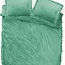 Velvet dekbedovertrek ruffles - groen