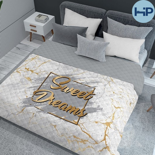Bedsprei Sweet Dreams marmer look 220x240 cm