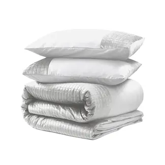 Sleeptime Dekbedovertrek velvet band  - Wit - Microvezel