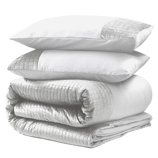 Dekbedovertrek velvet band  - Wit - Microvezel