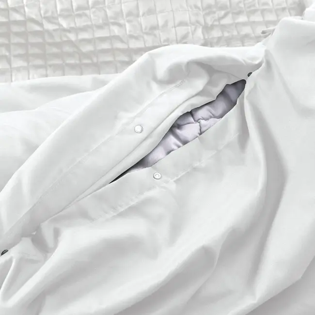 Dekbedovertrek velvet band  - Wit - Microvezel